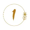 The number 1 with an ornamental circle around it in gold.