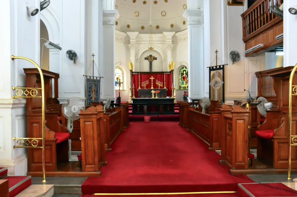 The interiors of St.Mark's Cathedral Bengaluru
