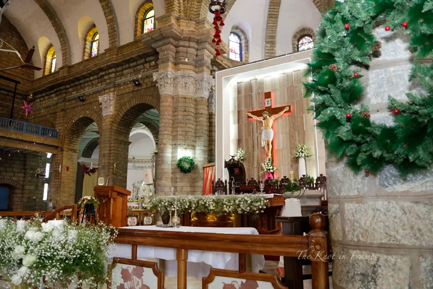 The sanctuary and altar at St.Francis Xavier Cathedral Bengaluru